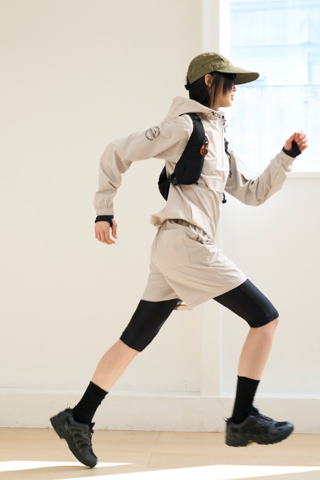 Air Light Anorak Sporty 3-Piece Set Up (beige) CSOs-022 [Unisex] 