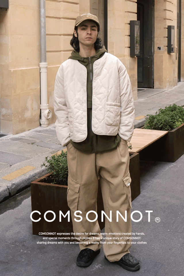 Cargo Patch Banding Pants CSOp-217 (beige)  [Unisex] 